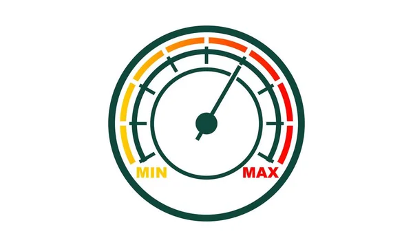 Tacho Mit Schnellem Geschwindigkeitsvektordesign — Stockvektor