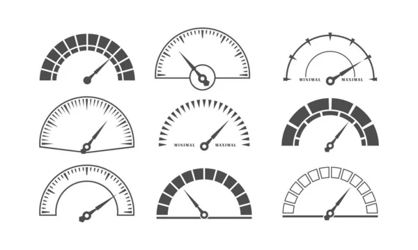 Speedometer Set Illustration Vector Design — Stock Vector