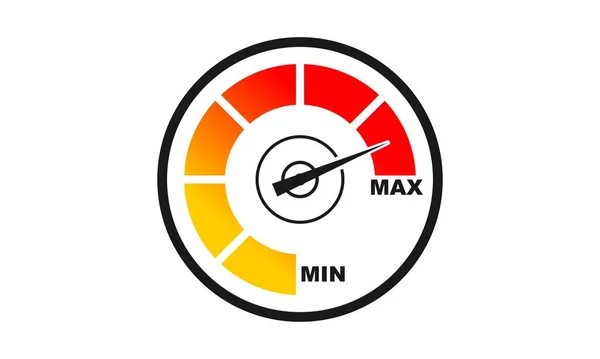 Maximale Geschwindigkeit Auf Dem Tacho Vektordesign — Stockvektor