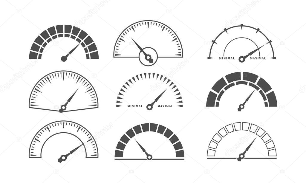 Speedometer set illustration vector design