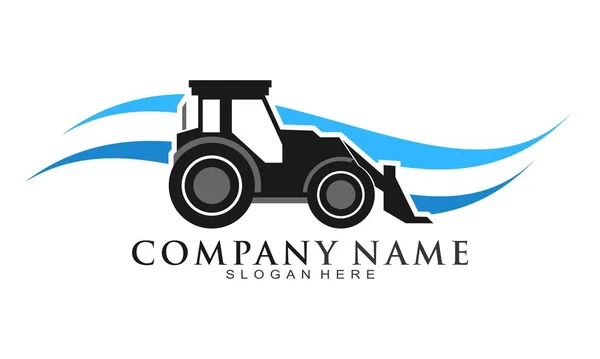 Logotipo Vector Ilustração Tractor Água — Vetor de Stock