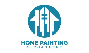 Zarif ev boyama vektör logosu