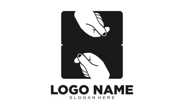 Carta Alfabeto Com Mão Dando Logotipo Vetor Ilustração — Vetor de Stock