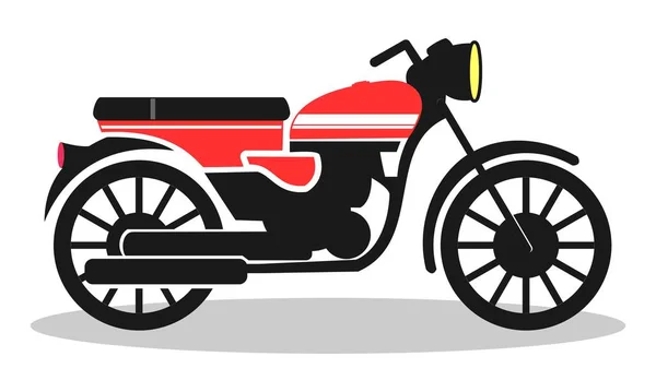 Herrenmotorrad Mit Rotem Farbvektordesign — Stockvektor