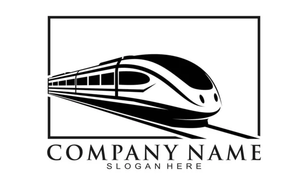 Elektrik hızlı tren illüstrasyon vektör logosu