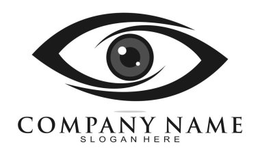 Mor göz illüstrasyon vektör logosu