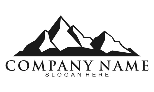 Kara doğa dağ vektör logosu