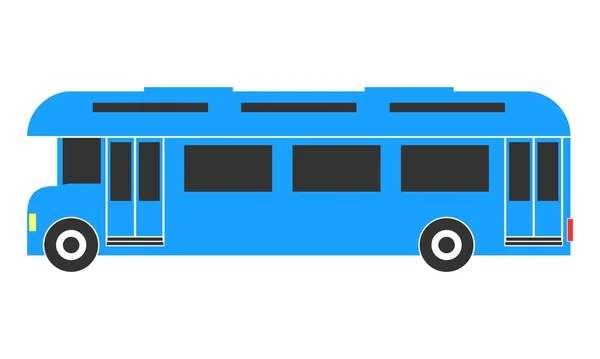 Projeto Vetorial Transporte Ônibus Azul — Vetor de Stock