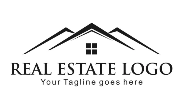 Basit çatı evi vektör logosu