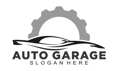 Otomobil garajı vektör logosu