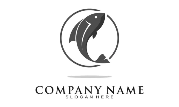 Atlama balığı illüstrasyon vektör logosu
