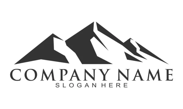 Doğal dağ illüstrasyon vektör logosu