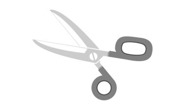 Gri makas illüstrasyon vektör tasarımı