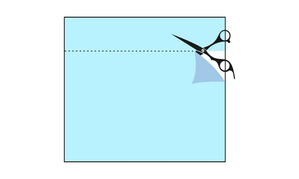 Cutting Paper Scissor Illustration Vector Design — 스톡 벡터