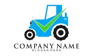 İyi traktör illüstrasyon vektör logosu