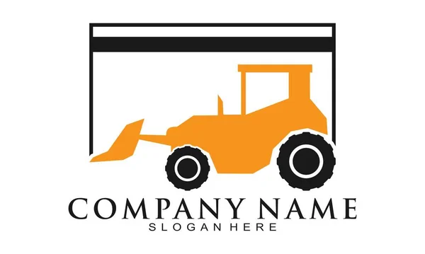 Logo Vectoriel Illustration Tracteur Simple — Image vectorielle