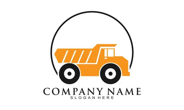 Big Ciężarówka Ilustracja Wektor Logo — Wektor stockowy