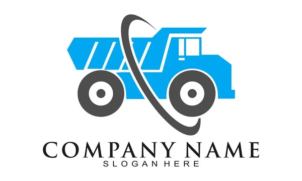 Caminhão Grande Com Logotipo Vetor Ilustração Anel — Vetor de Stock