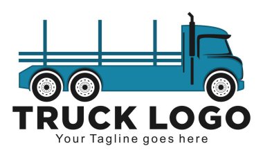 Yükleyici kamyon illüstrasyon vektör logosu