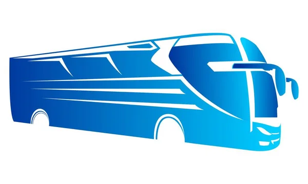 Projeto Vetorial Ilustração Ônibus Turismo Azul — Vetor de Stock