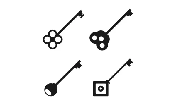 Ключовий Набір Ілюстрацій Векторний Дизайн — стоковий вектор