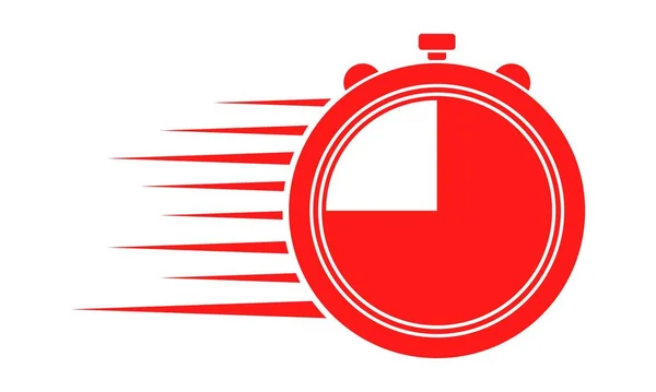 Kırmızı Hızlı Kronometre Vektör Tasarımı — Stok Vektör
