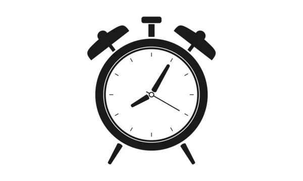 Black Alarm Clock Illustration Vector Design — Stock Vector
