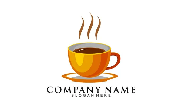 Élégant Logo Vectoriel Tasse Boire Orange — Image vectorielle