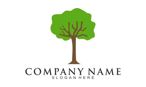 Árvore Natureza Ilustração Vetor Logotipo —  Vetores de Stock