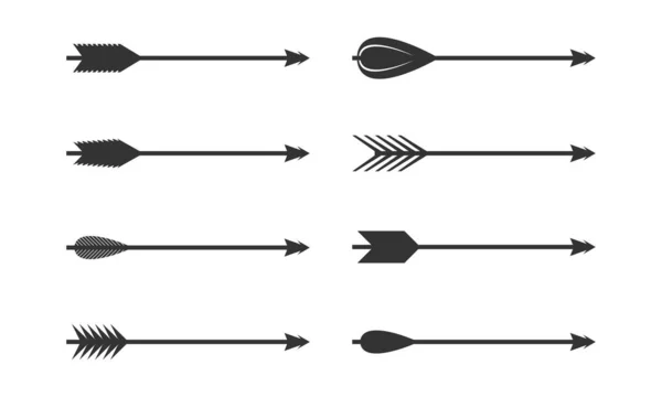 Arco Flecha Conjunto Ilustración Vector Diseño — Vector de stock