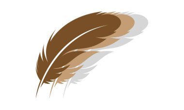 Kahverengi tüy illüstrasyon vektör tasarımı