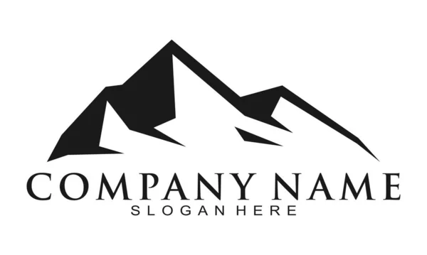 Simple Mountain Illustration Vector Logo — Stock Vector