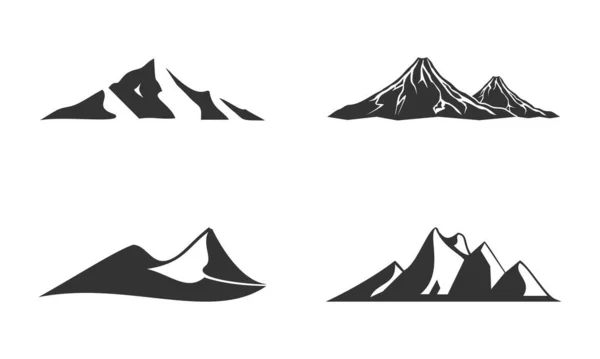 Volcan Ensemble Montagne Illustration Vectorielle Design — Image vectorielle