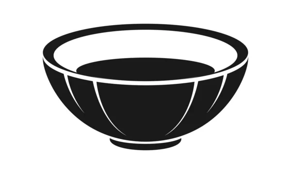 Black Bowl Illustration Vector Design — Image vectorielle