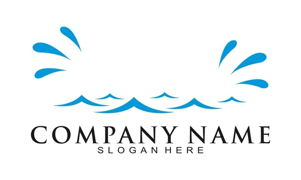 Logotipo Vetor Ilustração Água Mar — Vetor de Stock