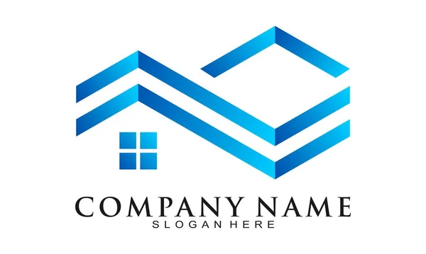 Modern House Property Logo Design — Stock Vector