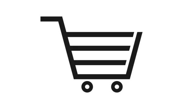 Simple Trolley Illustration Vector Design — Vetor de Stock