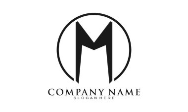 M harfi vektör logosu