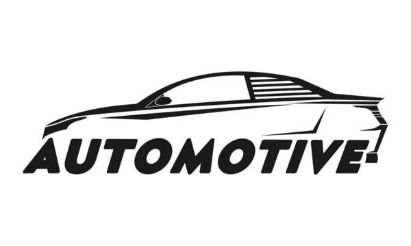 Automotive Car Illustration Logo Design — Vetor de Stock