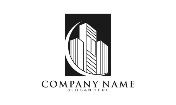 Logotipo Ícone Símbolo Edifício Escritório — Vetor de Stock