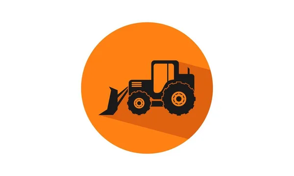 Tractor Semplice Simbolo Icona Logo — Vettoriale Stock