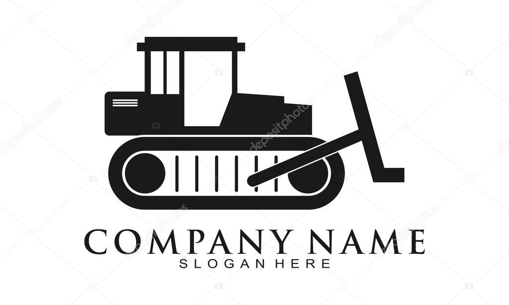 Heavy equipment illustration vector logo