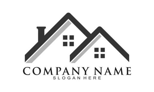 Logo Vectoriel Simple Toit Maison — Image vectorielle