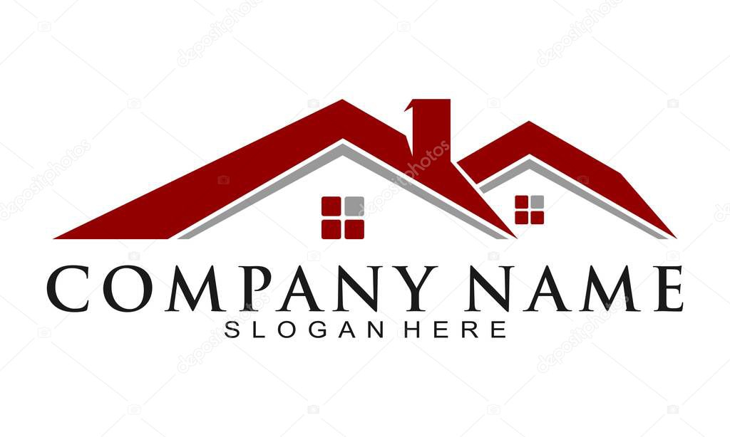 Home property illustration vector logo