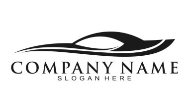 Basit araba illüstrasyon vektör logosu