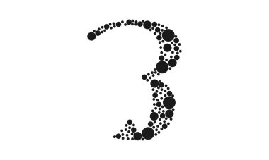 Üç numaralı sembol vektör logosu