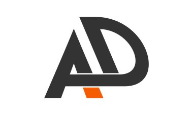 AD harfi vektör logosu