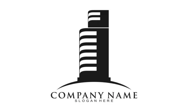 Company Building Illustration Vector Logo — 스톡 벡터
