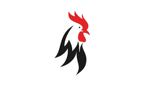 Rooster Head Illustration Vector Design — Vetor de Stock