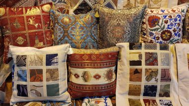 Decorative pillows in oriental style